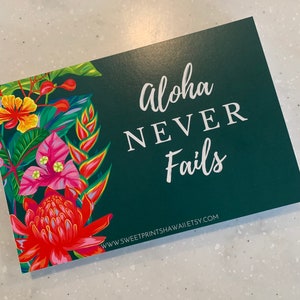 SALE Aloha Never Fails Postcard