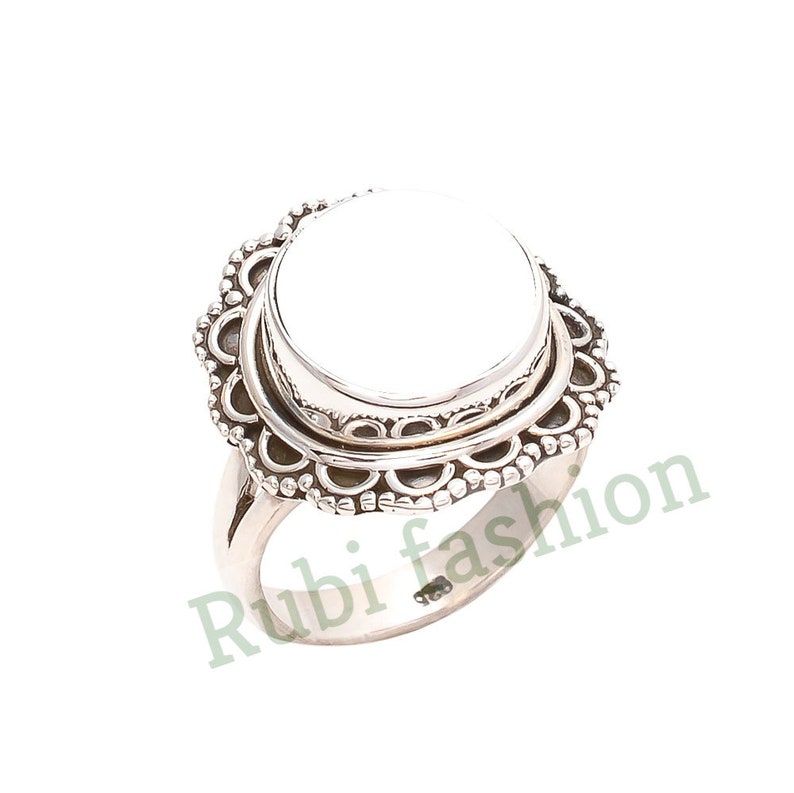 R64 12 mm Blank Ring Ring Blank 12mm Round Blank 925 Sterling Silver Ring Base Round Cabochon Ring Setting Blank Ring