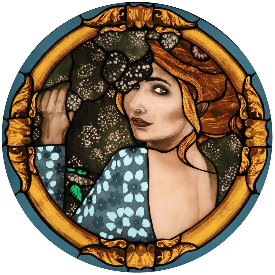 LED Backlit Stained Glass Portrait Etsy