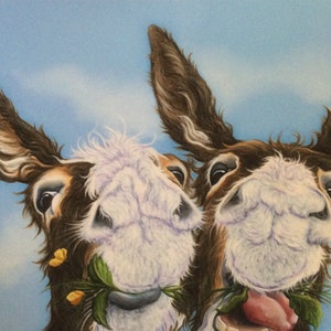 donkey painting, print, gift, art, picture