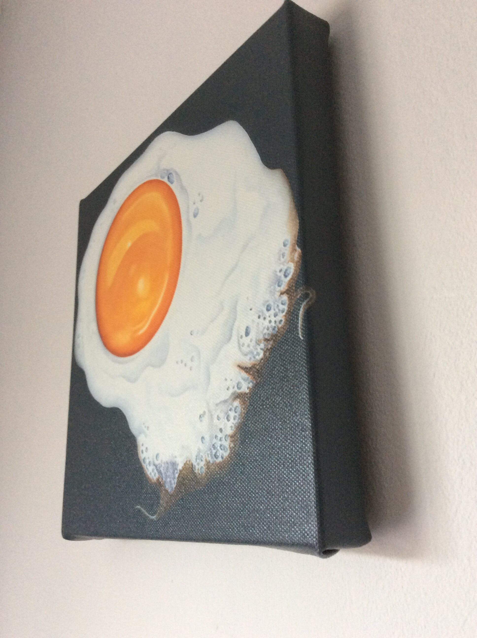Fried egg painting canvas print gift picture art Etsy