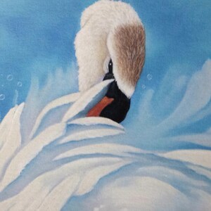 Swan print, painting, gift, art, picture
