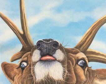 Stag print, deer painting, gift, art, picture