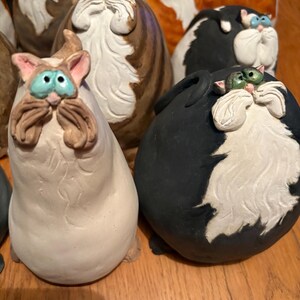 Ceramic cat sculpture, handmade, artisan, pottery, art, cat lover gift