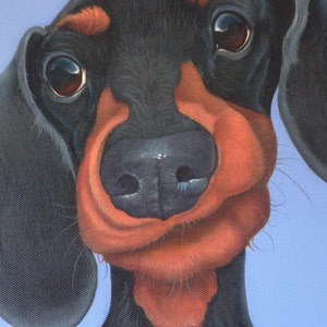 dachshund print on canvas, painting, gift, art, picture