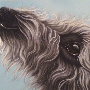 lurcher print, art, painting, gift, picture, poster, fun