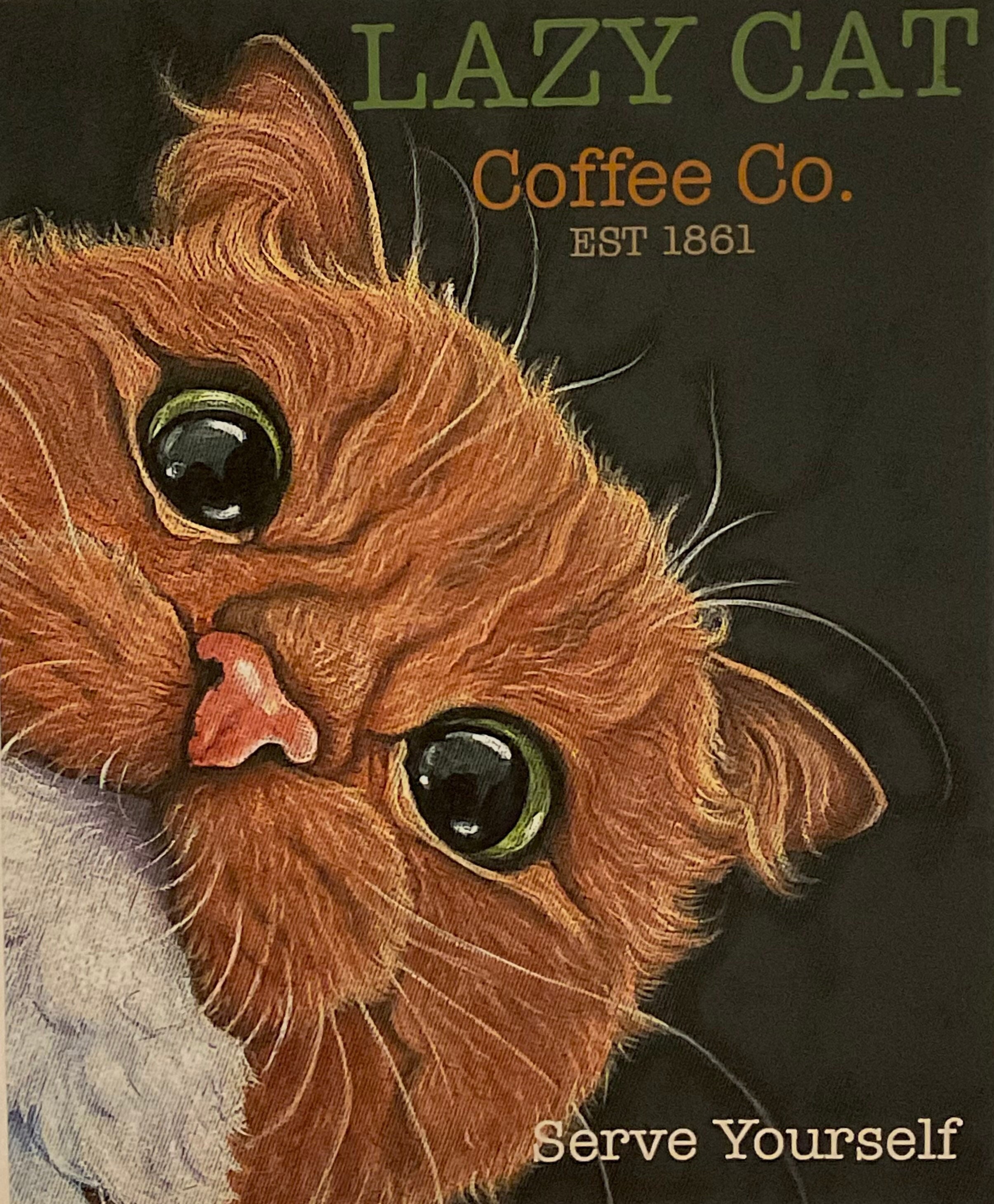 Ingwer Katze Druck, Gemälde, Katzen Geschenk, Kunst, Bild, Poster Stil, image size:2410x2920