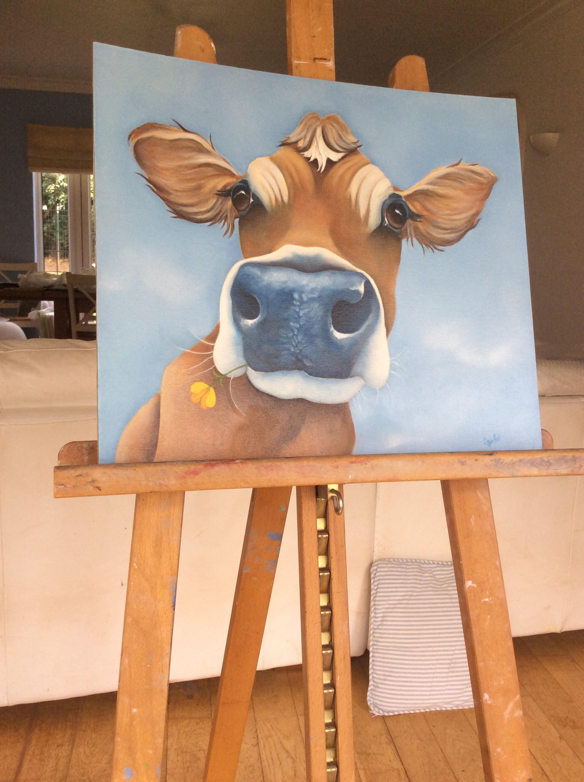 Kuh original-Gemälde Bild Geschenk Jersey Kuh Kunst | Etsy
