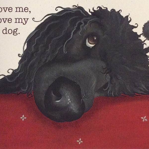 black poodle print, painting, gift, art, poster