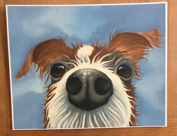 Wire Haired Jack Russell Painting Peanut Etsy