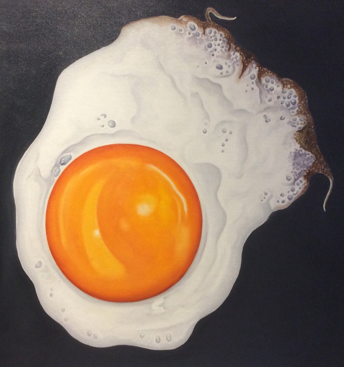 Fried egg painting canvas print gift picture art Etsy