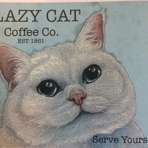 Katzen Druck, Poster, Zeitungsstil, Geschenk, Kunst, Bild, lustig