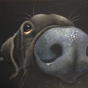 Black Labrador painting, gift, art, picture, print