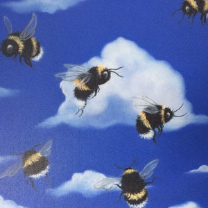 Bee print on canvas, print, gift, art and original painting, bumblebee picture