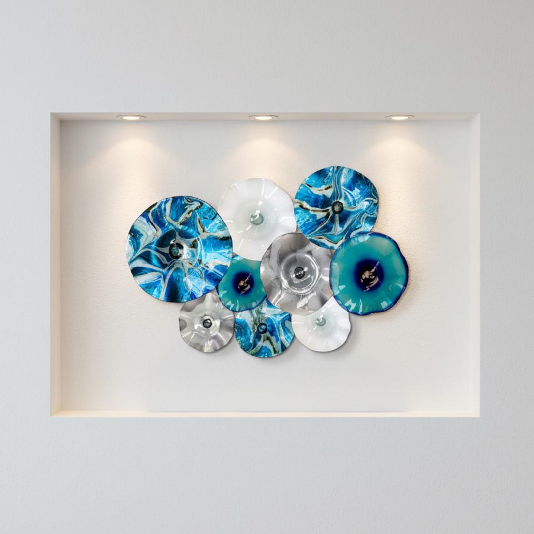 Blown Glass Wall Decor: Hand-painted Wall Cluster (petite Size) - Etsy