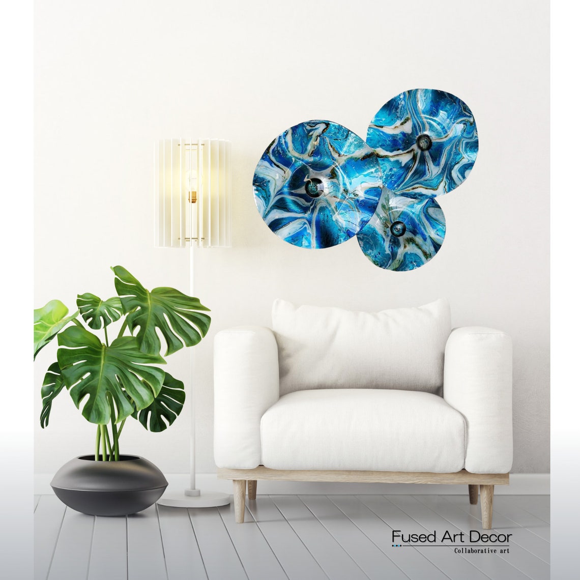 Blown Glass Flowers Wall Art Etsy