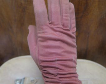 Brown Retro Vintage Wrist Gloves Size 7 Day Wear