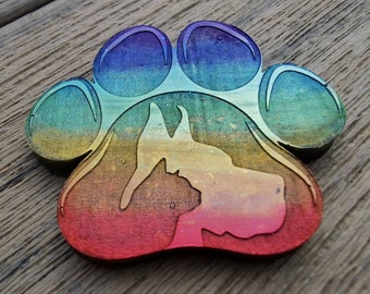 Crystal Resin Art Orgonite Crystal Dog and Cat Paw Rainbow Bridge Paw prints Crystal  Chakra Balancing Gift for Him Gift for Her Mothers Day