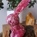 Crystal Resin Art Orgonite Crystal Hare  Rose Quartz Hare Eostre Ostara Hare Gift Rabbit Bunny Wicca Wiccan Gift for Her or Him