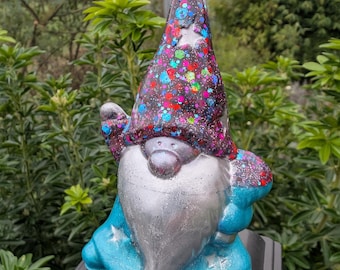 Crystal Resin Art Orgonite Crystal Gonk Turquoise Gonk Wizard Gonk Scandinavian Gonk Crystal Gnome Nordic Tomte Nisse