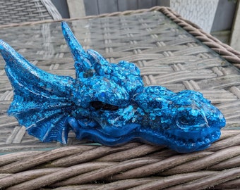 Crystal Resin Art Orgonite Crystal Dragon Head Dragon Gift Archangel Michael Protection Dragon Game of Thrones Gift for Her Gift for Him