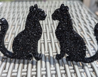 Crystal Resin Art Orgonite Crystal Cat Black Cat Crystal Cat Black Panther Protection Cat Gift for Her Gift For Him Gift Good Luck Gift