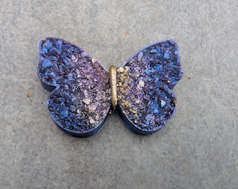 Crystal Resin Art Orgonite Crystal Butterfly Amethyst Butterfly Totum Druzy Butterfly Gift for Her