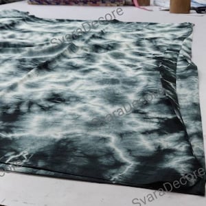 Shibori Tie Dyed Black White itajime Technique Random Design Quilting Cotton Apperael  Cotton Fabric 44 Inches Wide Crafting Dress Material