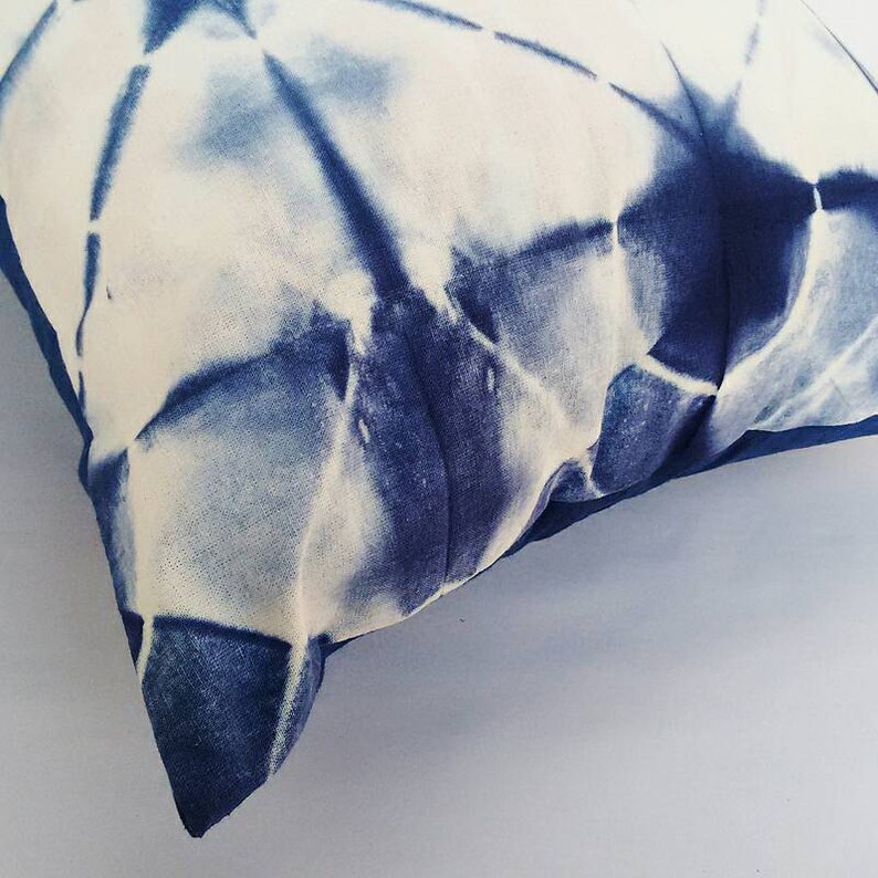 Decorative Pillow Cases Indian Tie Dyed Indigo Blue Cushion Cover Intetior Home Decore Sofa Cushion Shibori Gift Pillows Christmas Gift image 5