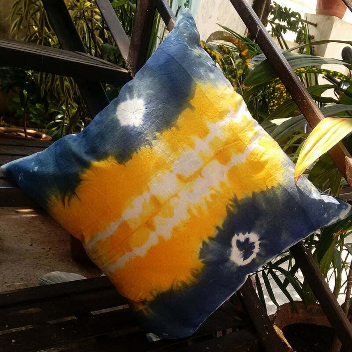 Abstract Decorative Pillow Cases Indian Tie Dyed Multi Color Etsy