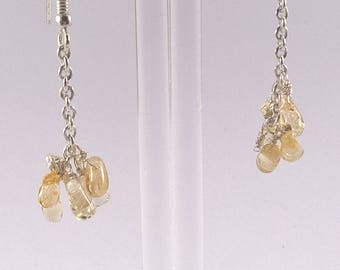 Citrine earrings, Citrine, earrings, Citrine nugget tiara twist earrings, Citrine drop earrings, November birthstone, birthstone earrings,