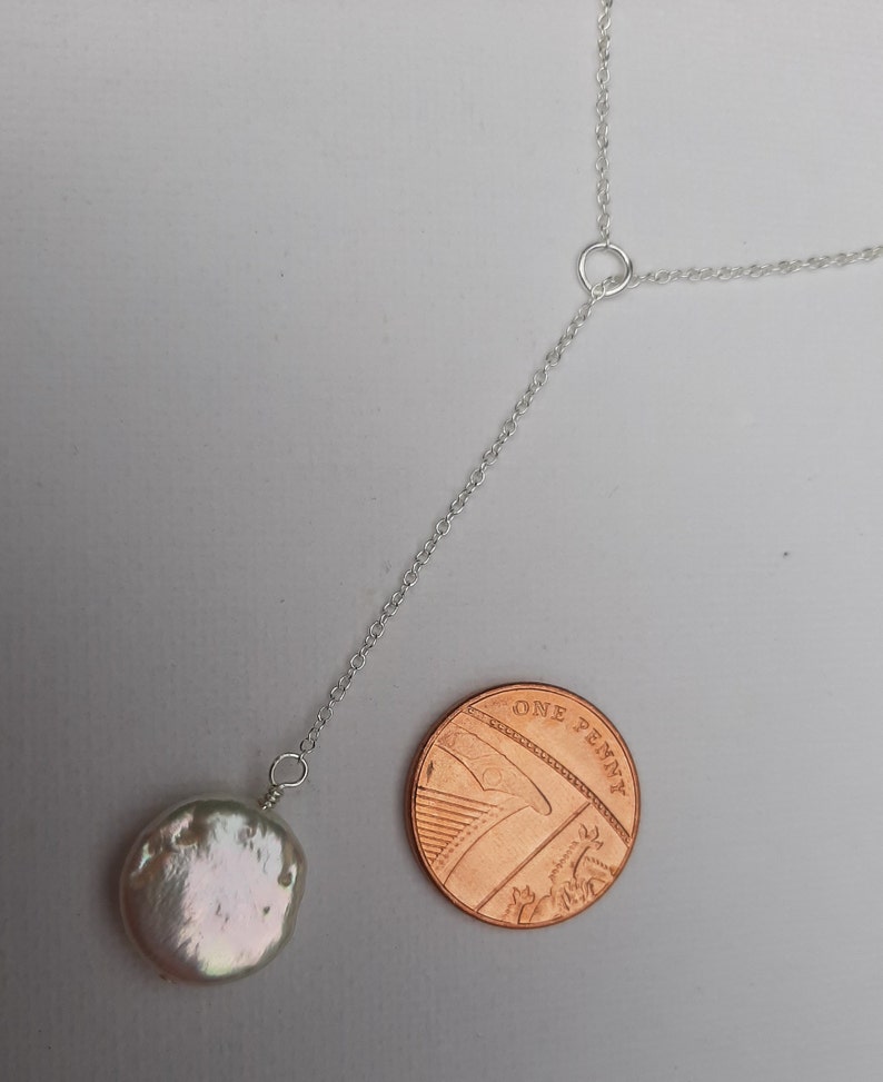 Pearl Pendant Necklace. Pearl Y Necklace Lariat Pearl Necklace