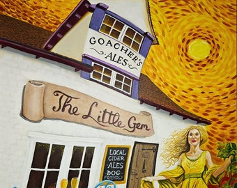 The Little Gem - REPRINT POSTER of Acrylic painting on canvas board
