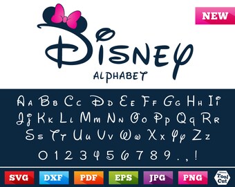 Disney Svg Disney Alphabet Svg Waltograph Svg Disneyland Svg Disney Monogram Font Svg Walt Disney Letters Svg Mickey Svg Silhouette Cricut