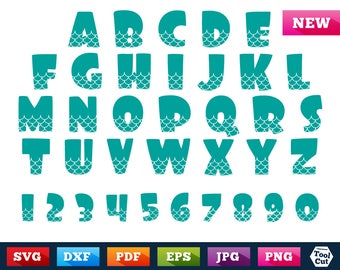 Mermaid Monogram Font Svg Sea Alphabet Svg Nautical Letters Svg Ocean Font Svg Summer Alphabet Svg Mermaid Letters Svg Beach Font Silhouette