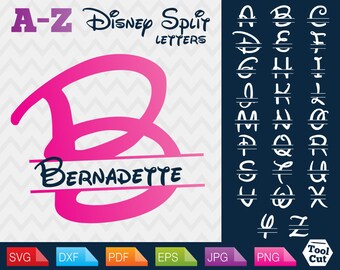 Disney Split Letters Svg Disney Font Svg Split Disney Alphabet Svg Files Disney Cuttable Alphabet Cricut Split Font Svg Silhouette Svg Dxf
