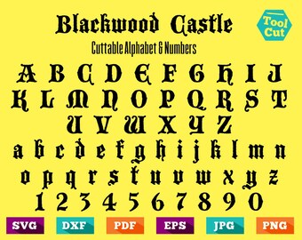 Halloween Alphabet Svg Monogram Font Svg Scary Font Svg Blackwood Castle Font Svg Fairytale Letters & Numbers Svg Silhouette Svg Cricut