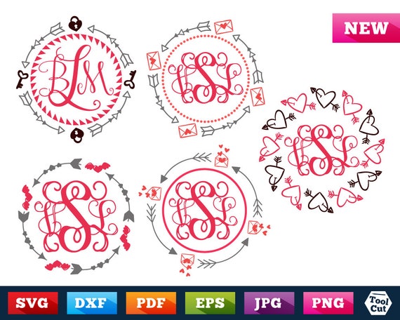 Download Valentine Monogram Frame Svg Love Letter Frames Svg Tribal ...