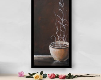 CUSTOM  NAME PAINTING written in coffee steam, Last Name, First Name in coffee steam, choose a word and have it written in coffee steam