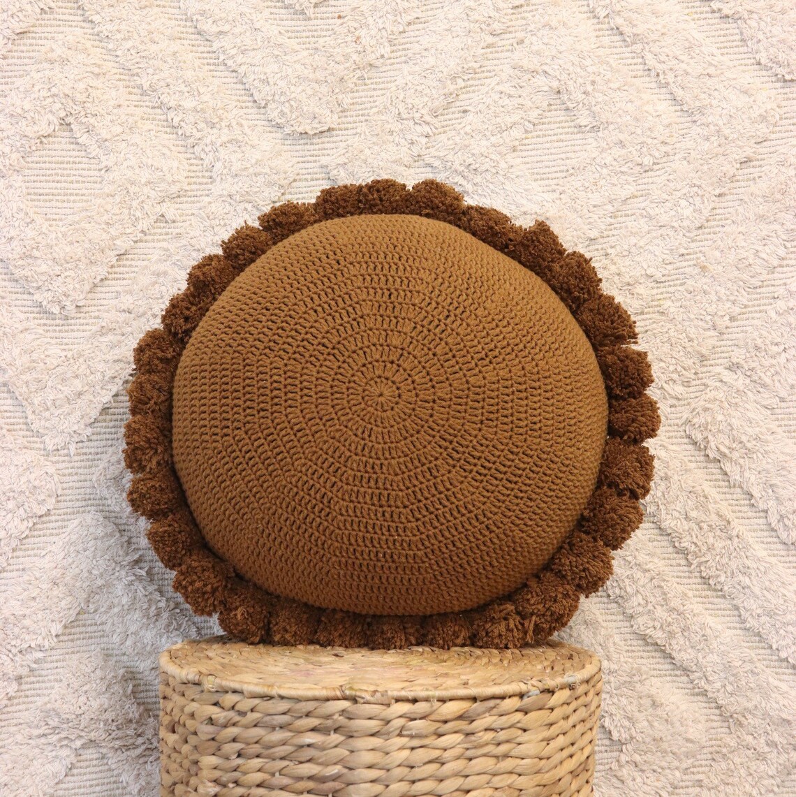 Delilah Round Pom Pom Cushion main image 1