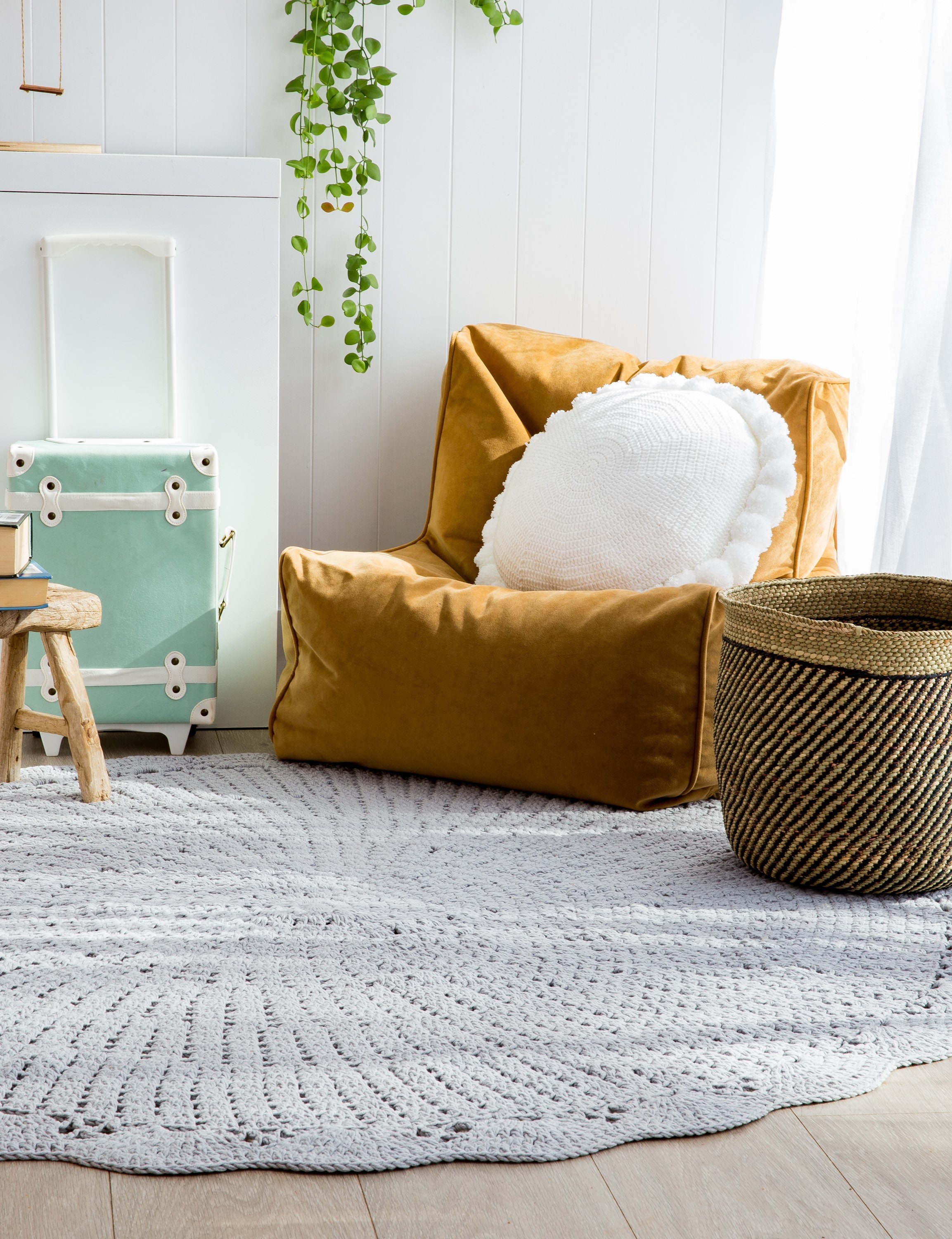 White Light Grey Blush Pink Kids Toddler Baby Nursery Rug Etsy