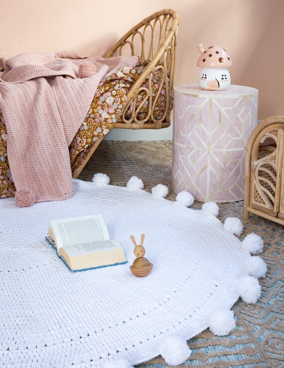light grey nursery rug