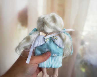 Textile doll, miniature textile doll, Rag doll, Angel doll, Textile angel, Handmade textile angel