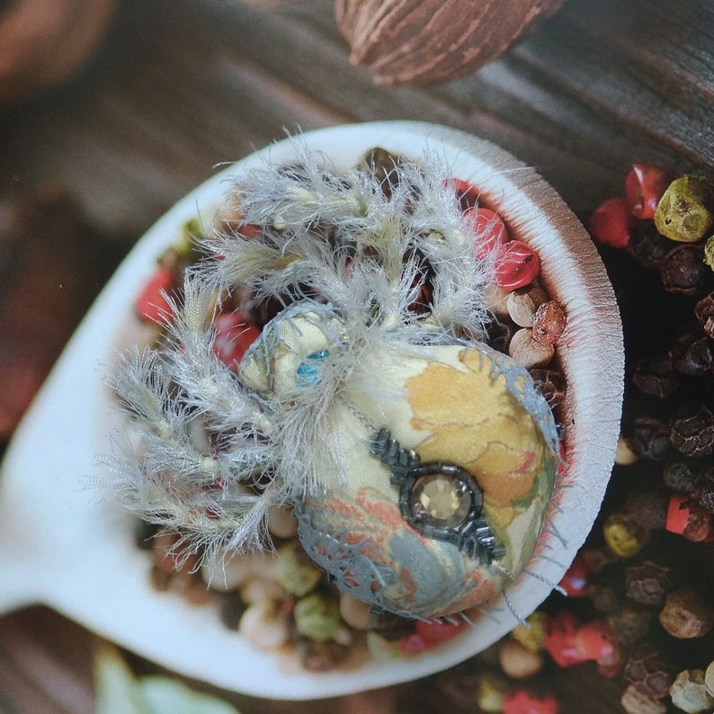 spider cloth brooch halloween cloth spider large brooch Spider brooch textile brooch
