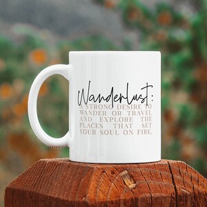 Wanderlust Quote Mug: Adventure Awaits Travel Mug
