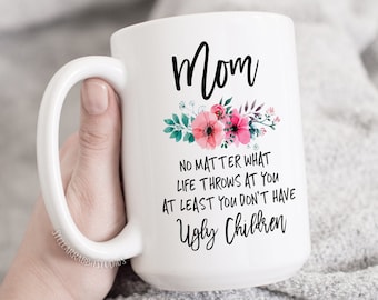 Mug à café pour maman amusante, motif floral, cadeau pour la fête des mères
