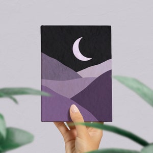 Purple Mountain Desert Journal: Abstract Moonrise Notebook