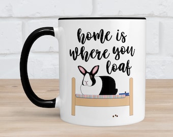 Bunny Loaf Coffee Mug, Dutch Rabbit, Rabbit Mom