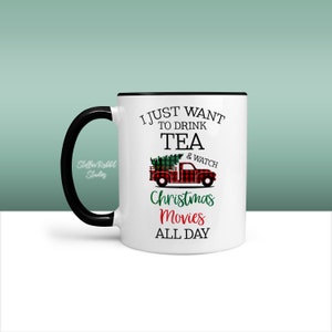 I Just Want to Drink Coffee and Watch Christmas Movies Mug - Red Truck