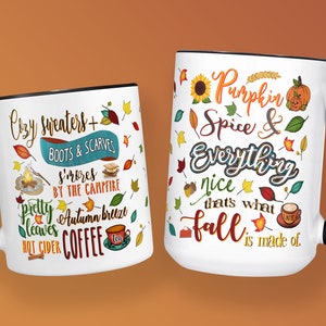 PUMPKIN SPICE Mug, Pumpkin Spice and Everything Nice, Fall Mug, Coffee Cup, Pumpkin Mug, Pumpkin Latte, Sweater Weather Mug, Cuddle Weather image 1